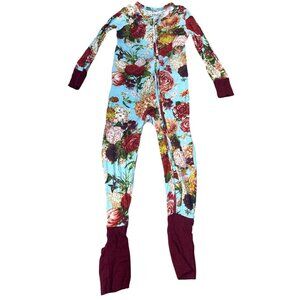 Posh Peanut 3T Floral Long Sleeve Romper With‎ Zipper Closure For Toddlers